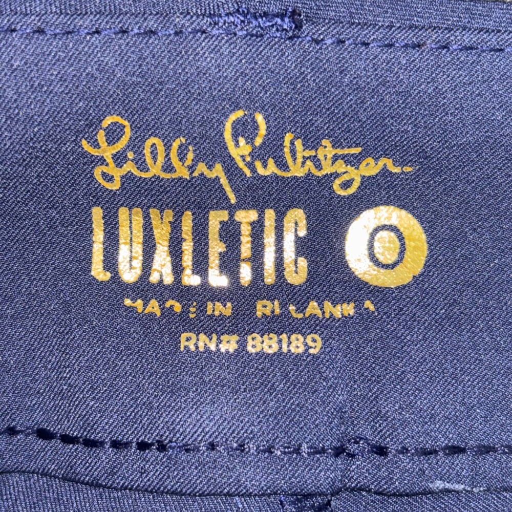 Lilly Pulitzer Luxletic Navy Blue Golf Pants Trousers Stretch Size 0 - Picture 3 of 12